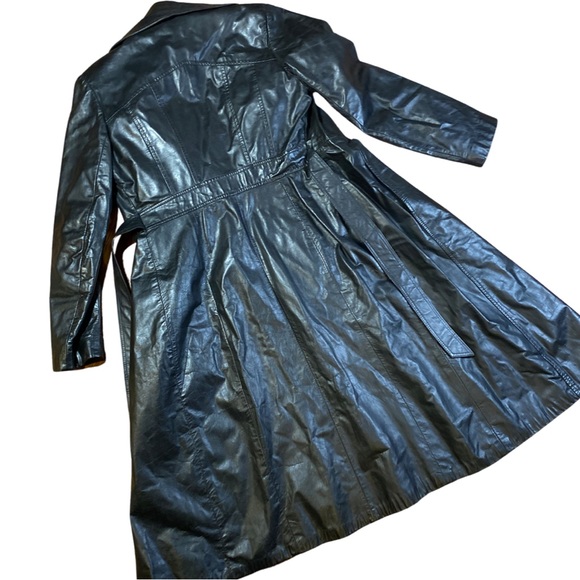Vintage Genuine Leather Trench Coat - Picture 7 of 8